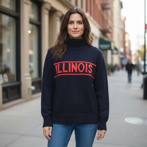 Gameday Social Illinois Fighting Illini Turtleneck Sweater Women’s Large NWT